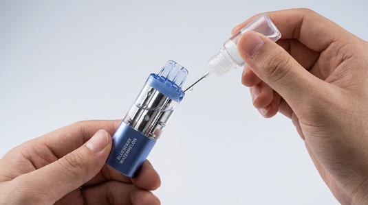 Injecting vape juice from a bottle into a sealed Foger pod, the DIY refill method that causes leaks and burnt coils Injecting vape juice from a bottle into a sealed Foger pod, the DIY refill method that causes leaks and burnt coils
