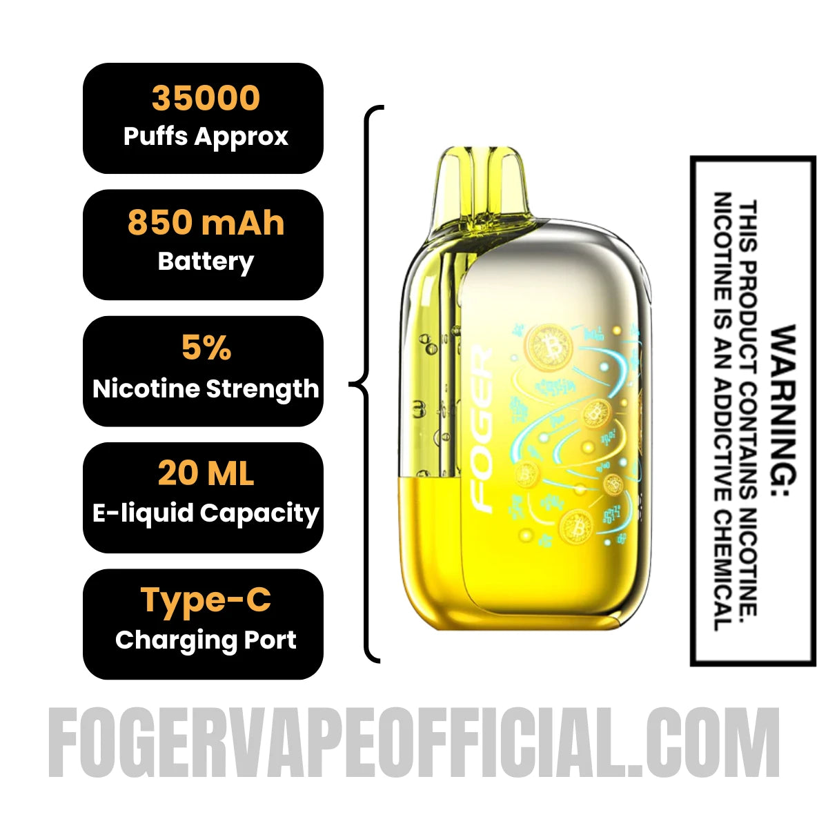 Banana Taffy Freeze Foger Bit 35K Disposable Vape Banana Taffy Freeze Foger Bit 35K Disposable Vape