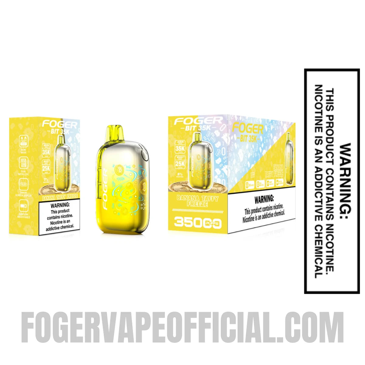 Banana Taffy Freeze Foger Bit 35K Disposable Vape Banana Taffy Freeze Foger Bit 35K Disposable Vape