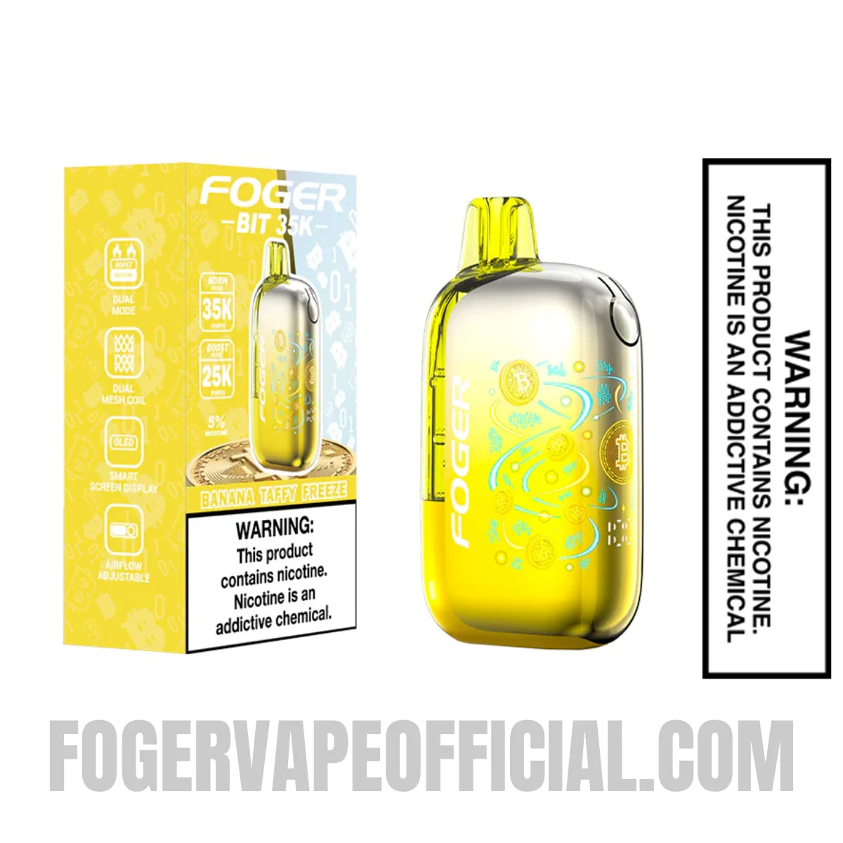 Banana Taffy Freeze Foger Bit 35K Disposable Vape Banana Taffy Freeze Foger Bit 35K Disposable Vape