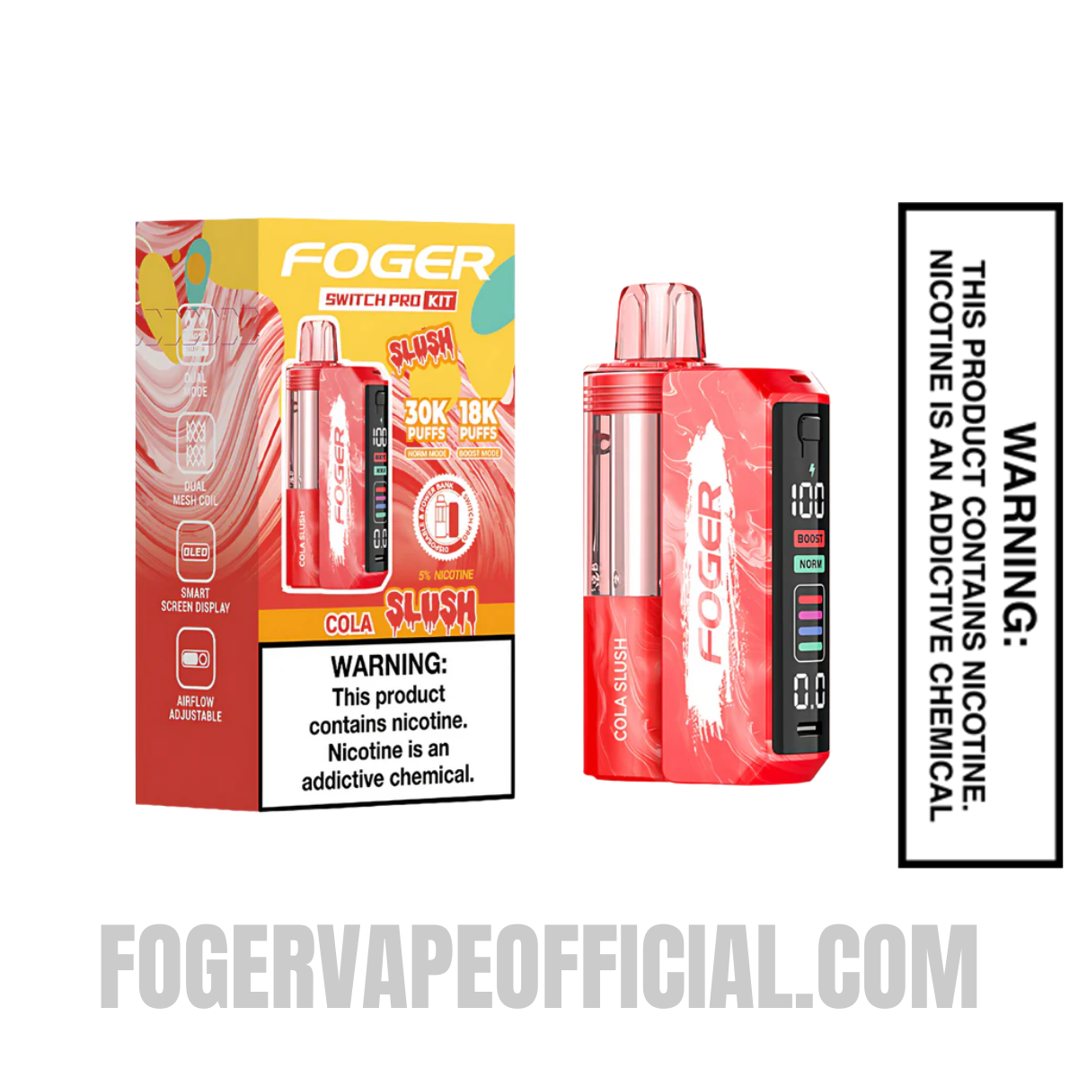 Cola Slush Foger Switch Pro Vape Kit 30K Puffs Cola Slush Foger Switch Pro Vape Kit 30K Puffs