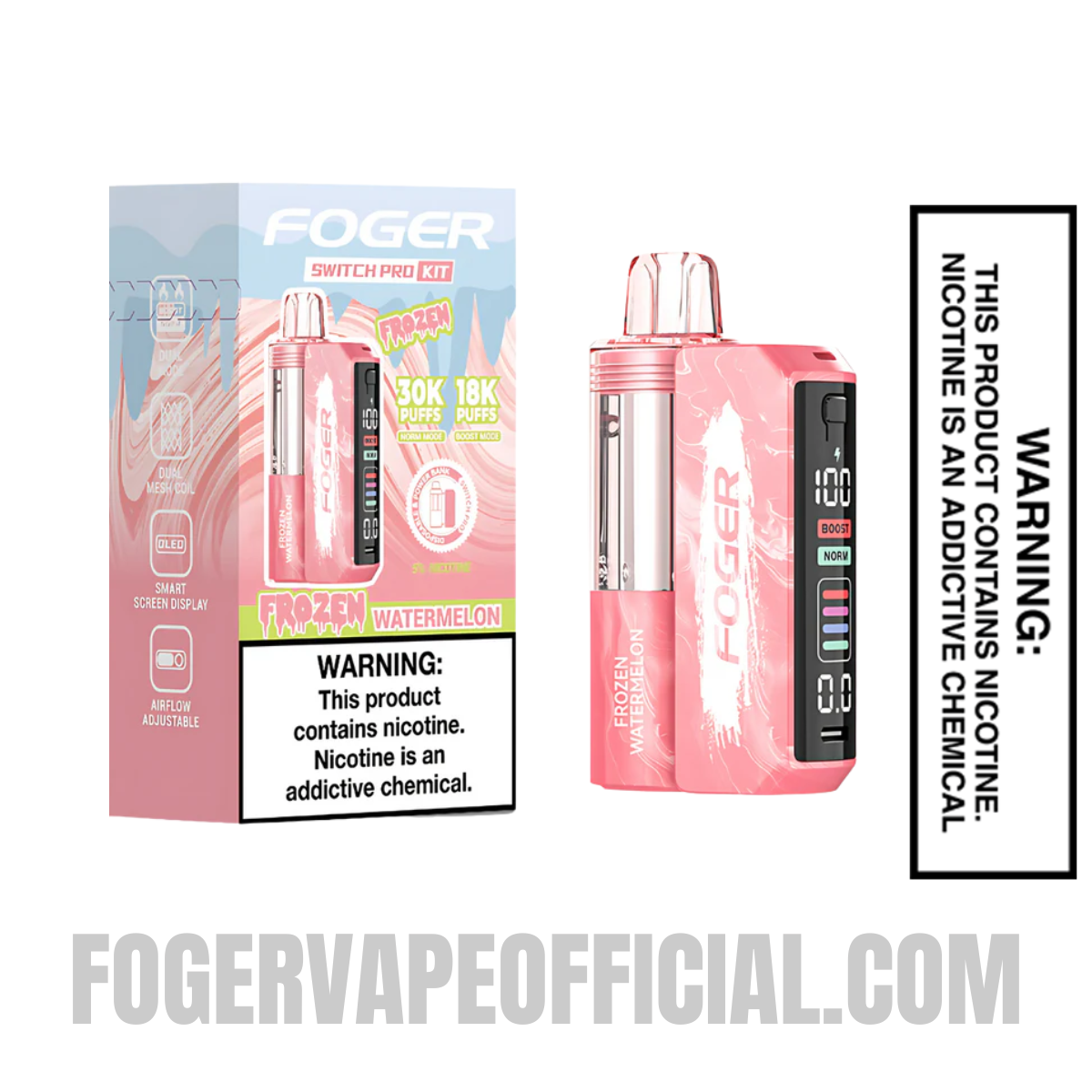 Frozen Watermelon Foger Switch Pro Vape Kit 30K Puffs Frozen Watermelon Foger Switch Pro Vape Kit 30K Puffs
