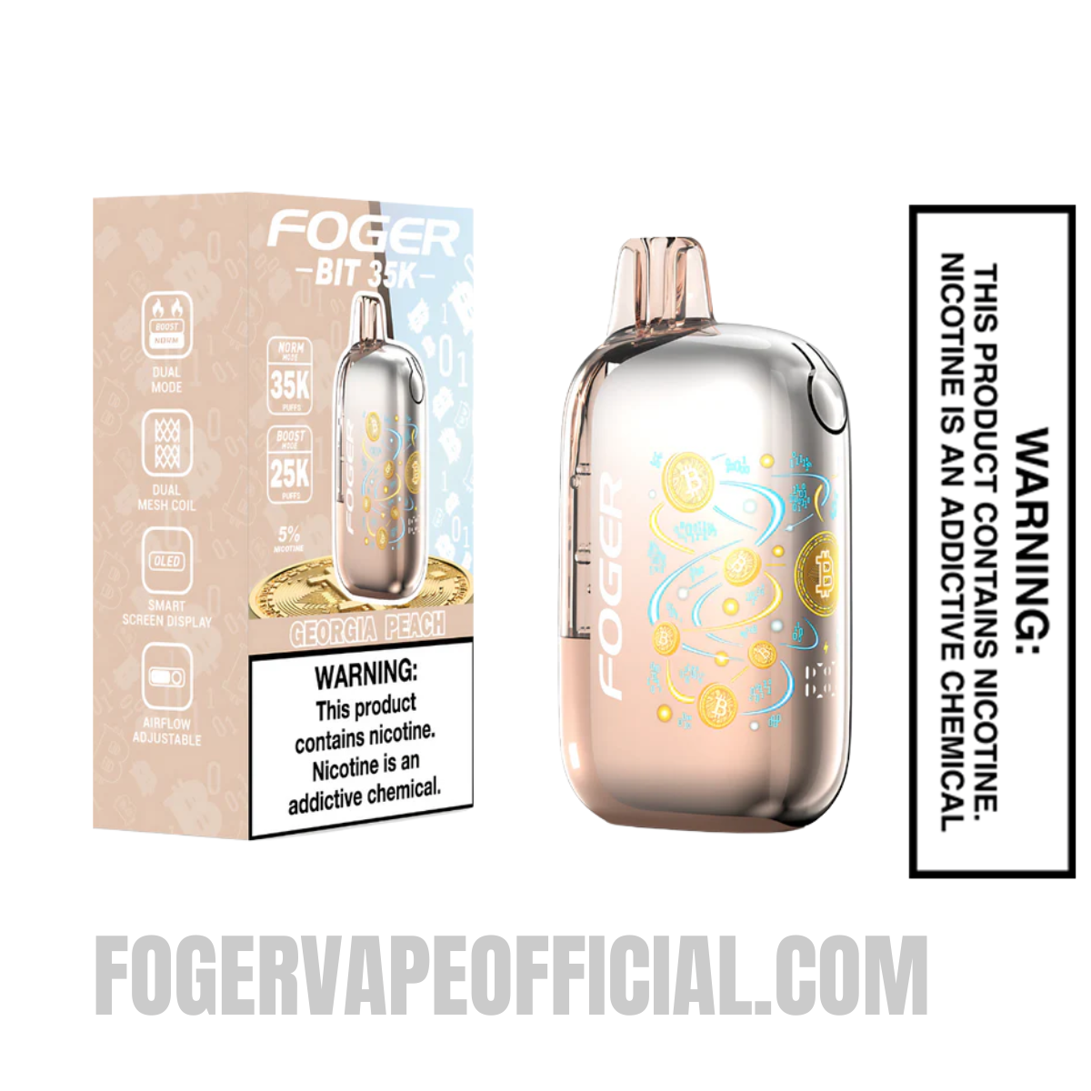 Georgia Peach Foger Bit 35K Disposable Vape Georgia Peach Foger Bit 35K Disposable Vape