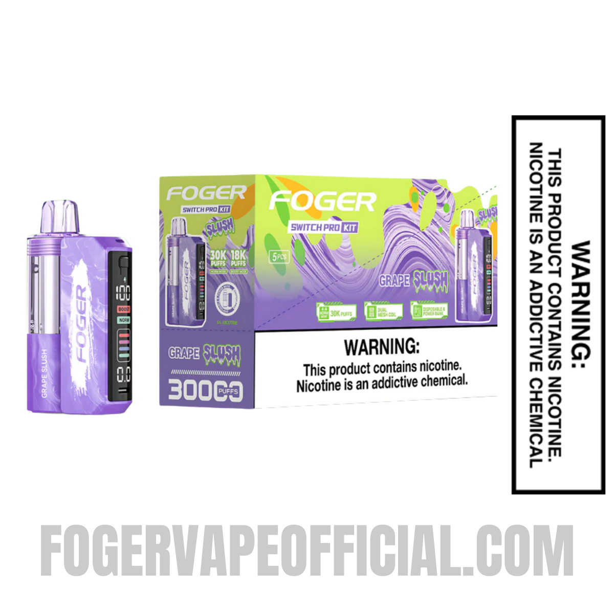 Grape Slush Foger Switch Pro Vape Kit 30K Puffs Grape Slush Foger Switch Pro Vape Kit 30K Puffs