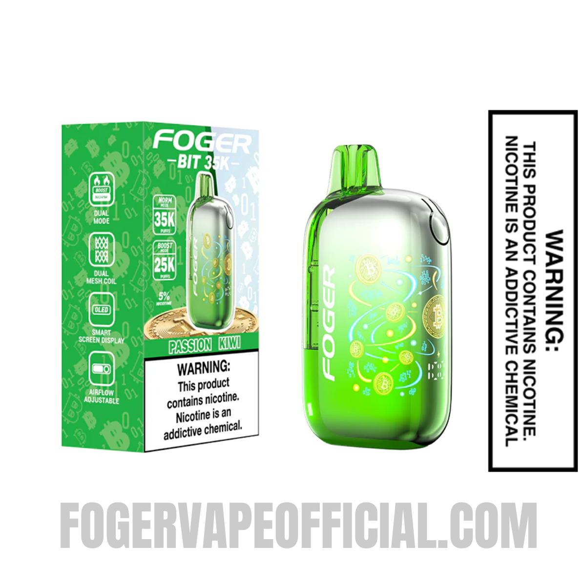 Passion Kiwi Foger Bit 35K Disposable Vape Passion Kiwi Foger Bit 35K Disposable Vape