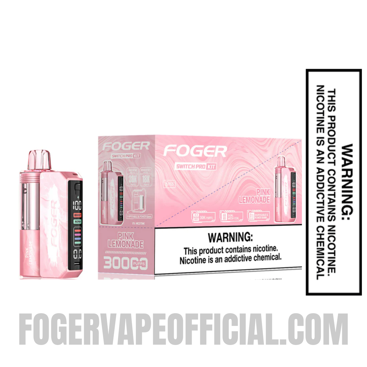 Pink Lemonade Foger Switch Pro Kit 30K Puffs Pink Lemonade Foger Switch Pro Kit 30K Puffs