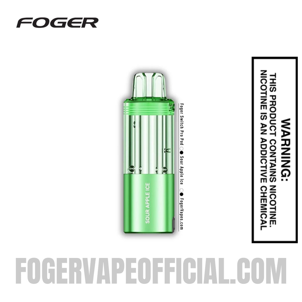 Sour Apple Ice Foger Switch Pro 30K Disposable Pod Sour Apple Ice Foger Switch Pro 30K Disposable Pod