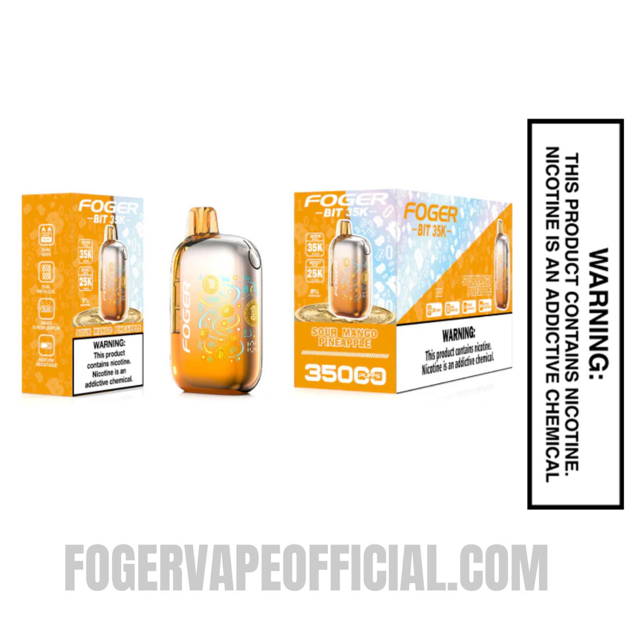 Sour Mango Pineapple Foger Bit 35K Disposable Vape Sour Mango Pineapple Foger Bit 35K Disposable Vape