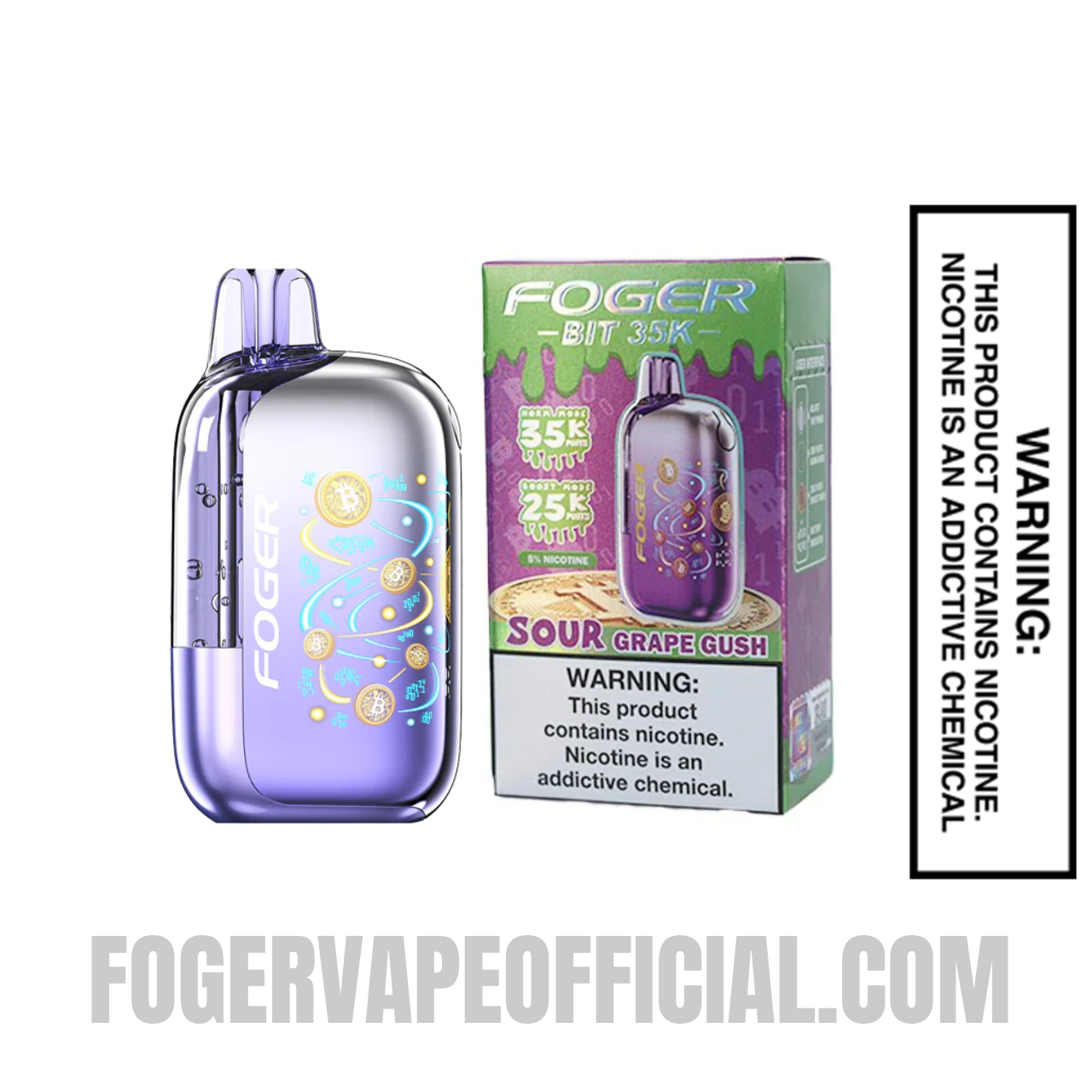Sour Grape Gush Foger Bit 35K Disposable Vape Sour Grape Gush Foger Bit 35K Disposable Vape