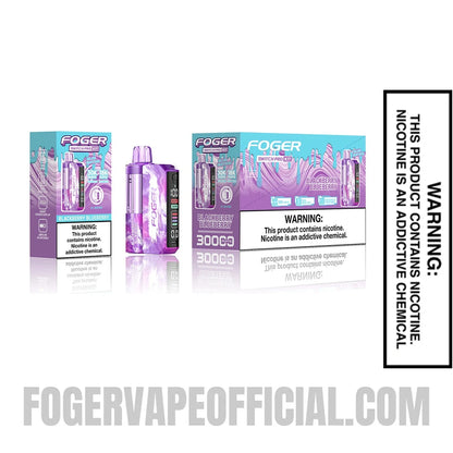Blackberry Blueberry Foger Switch Pro Vape Kit device with single and multi pack packaging