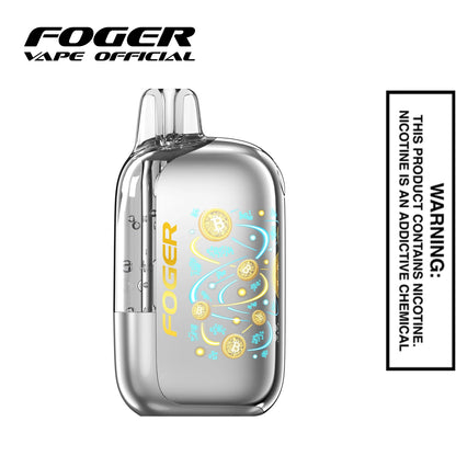 Front view of the Blackberry Blueberry Freezer Jam Foger Bit 35K disposable vape showing the clear tank and smart screen