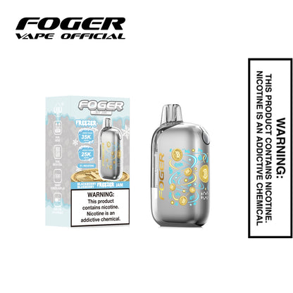 Blackberry Blueberry Freezer Jam Foger Bit 35K disposable vape next to its single unit retail box