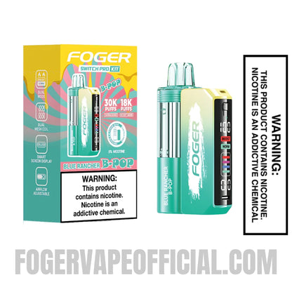 Blue Rancher B-POP Foger Switch Pro Vape Kit 30K Puffs With Package Box