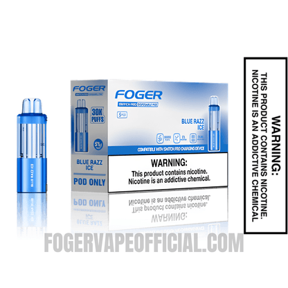Blue Razz Ice Foger Switch Pro 30k Disposable Pod With Bundle Box