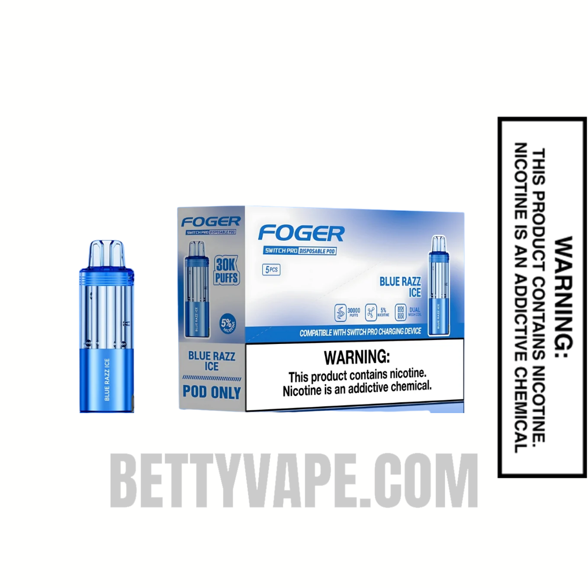 Blue Razz Ice Foger Switch Pro 30K Disposable Pod