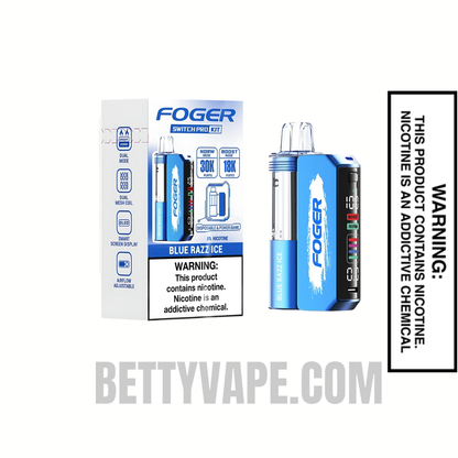 Blue Razz Ice Foger Switch Pro 30K Disposable Pod