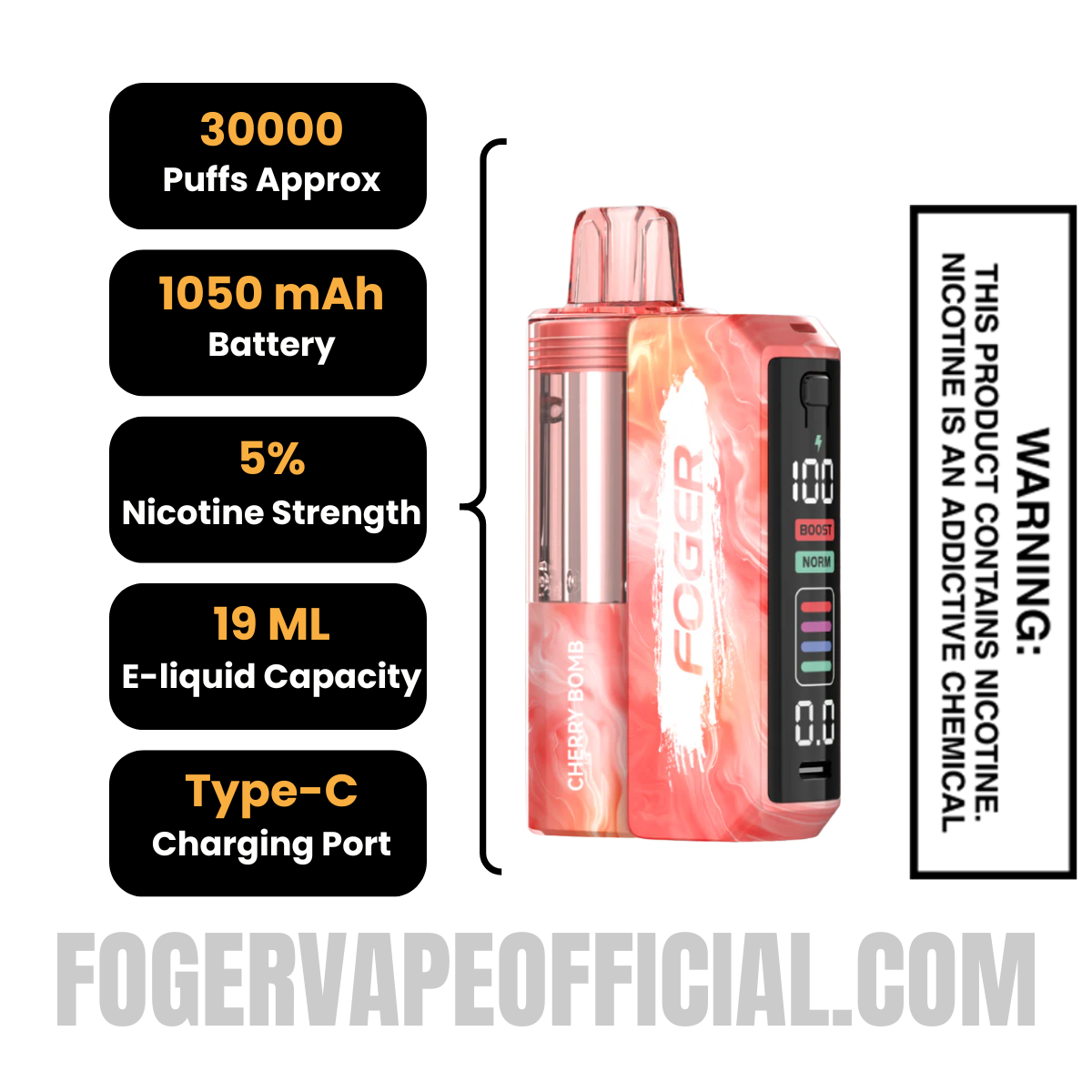 Cherry Bomb Foger Switch Pro Kit 30K Puffs