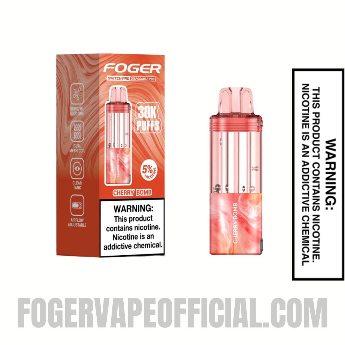 Cherry Bomb Foger Switch Pro 30K Disposable Pod
