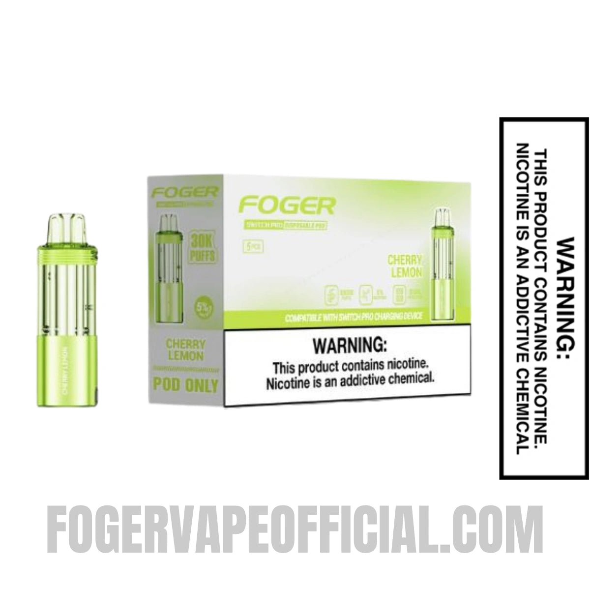 Cherry Lemon Foger Switch Pro 30K Disposable Pod With Bundle Pack