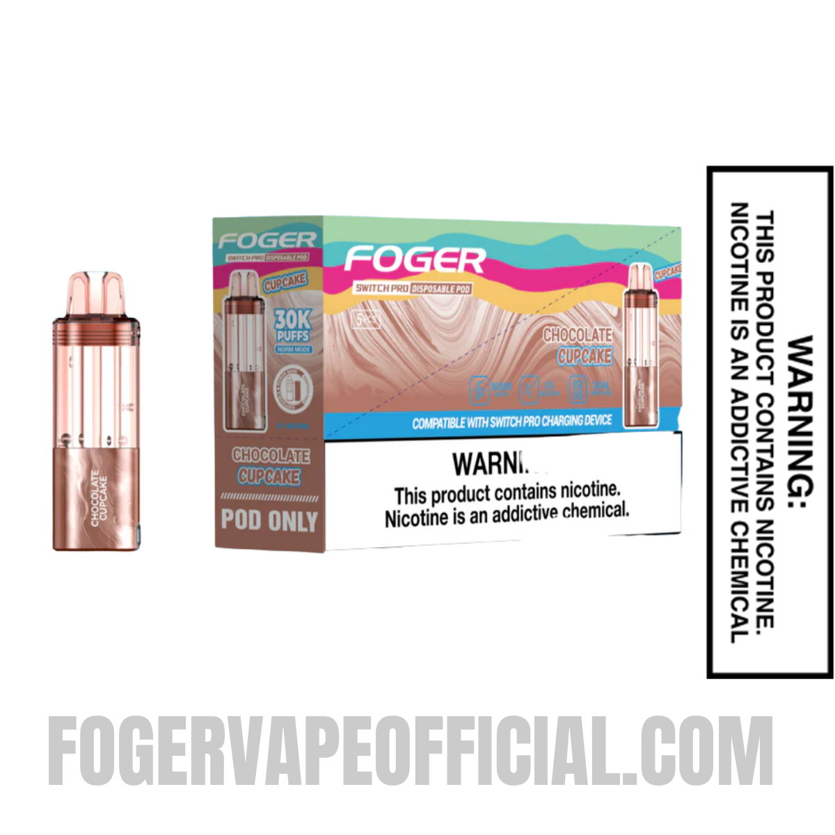 Chocolate Cupcake Foger Switch Pro 30K Disposable Pod