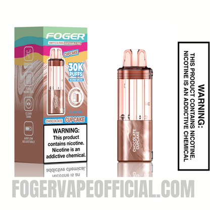 Chocolate Cupcake Foger Switch Pro 30K Disposable Pod