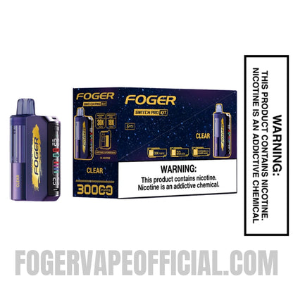 Clear Foger Switch Pro Vape Kit 30K Puffs With Bundle Box