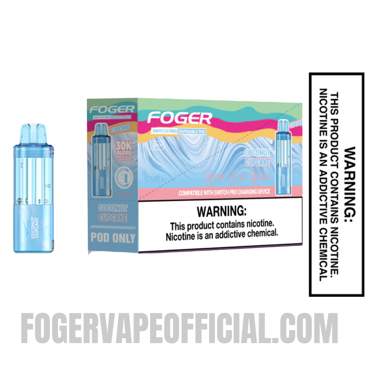 Coconut Cupcake Foger Switch Pro 30K Disposable Pod