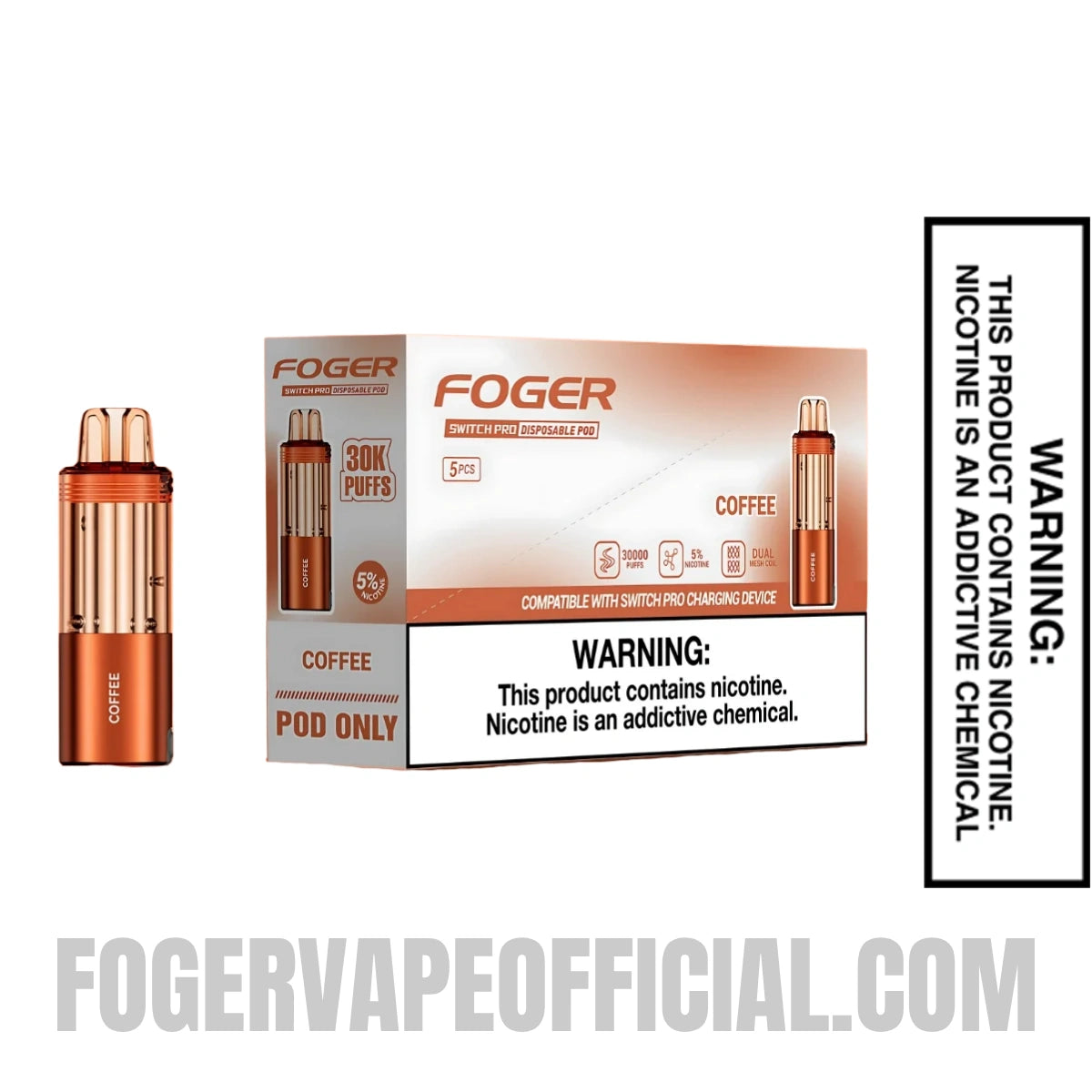 Coffee Foger Switch Pro 30K Disposable Pod With Bundle Pack