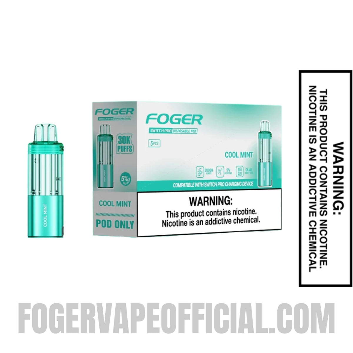 Cool Mint Foger Switch Pro 30K Disposable Pod With Bundle Pack