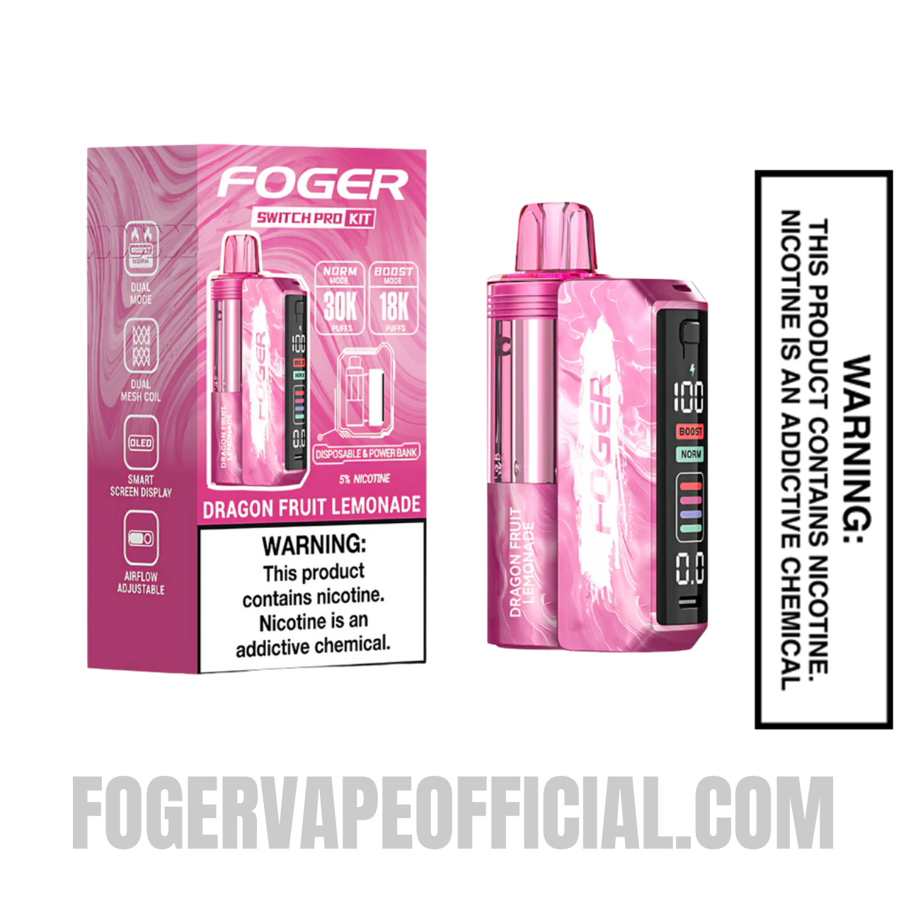 Dragon Fruit Lemonade Foger Switch Pro Kit 30K Puffs