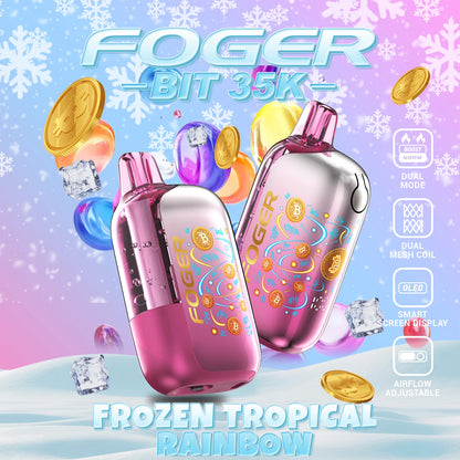 Frozen Tropical Rainbow Foger Bit 35K disposable vape with mixed tropical fruit and ice