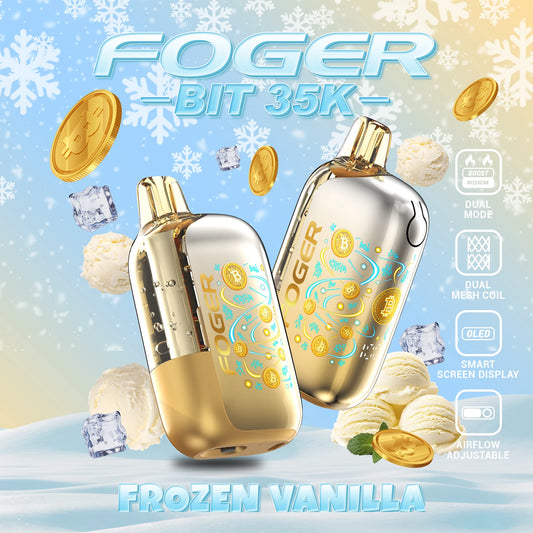 Frozen Vanilla Foger Bit 35K disposable vape with vanilla and ice