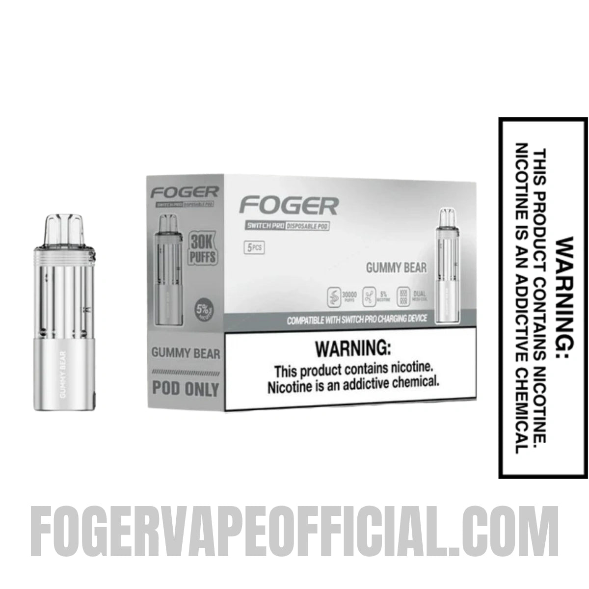Gummy Bear Foger Switch Pro 30K Disposable Pod With Bundle Pack