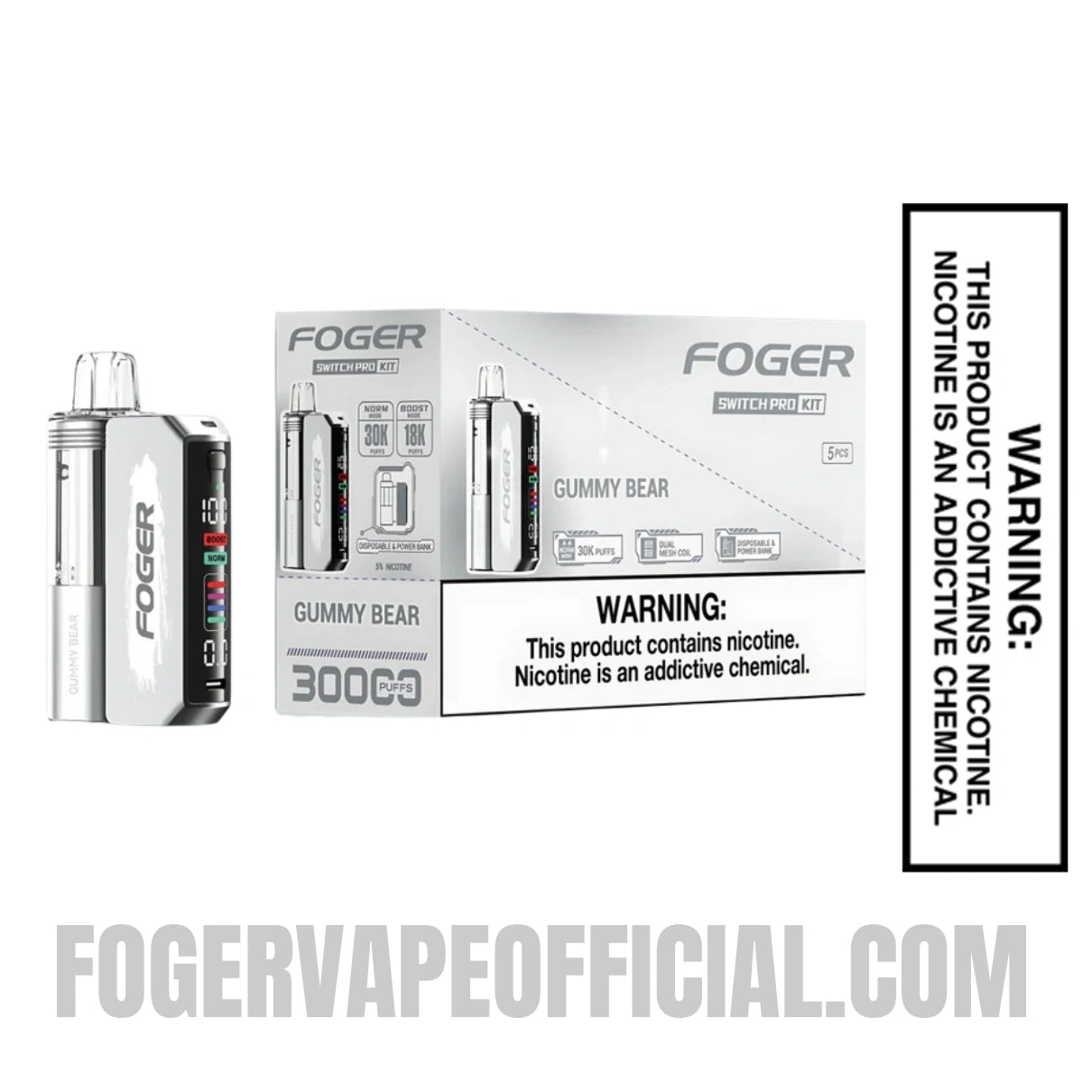 Gummy Bear Foger Switch Pro Vape Kit 30K Puffs With Bundle Box