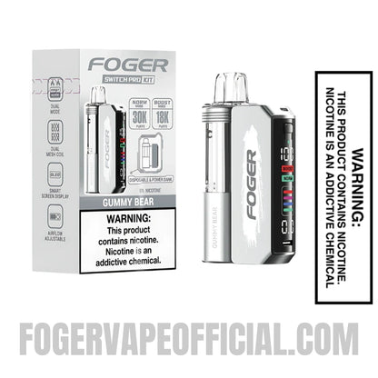 Gummy Bear Foger Switch Pro Vape Kit 30K Puffs With Package Box