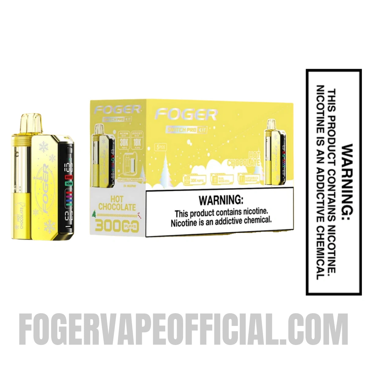 Hot Chocolate Foger Switch Pro Vape Kit 30K Puffs (Holiday Edition) with Bundle Box