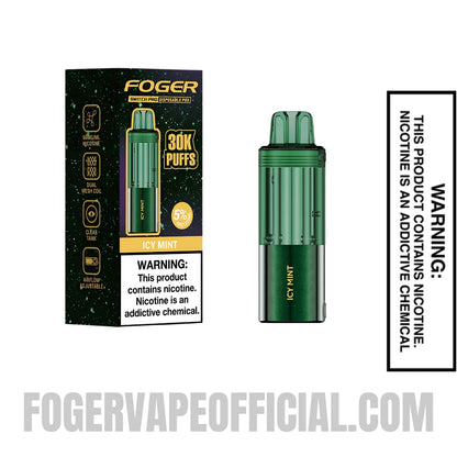 Icy Mint Foger Switch Pro 30K Disposable Pod with Package Box