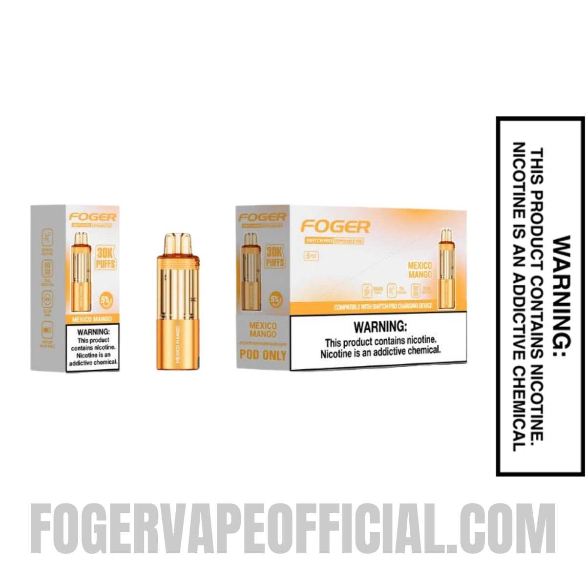 Mexico Mango Foger Switch Pro 30K Disposable Pod With Bundle Pack