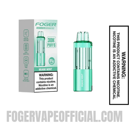 Miami Mint Foger Switch Pro 30K Disposable Pod with Package Box