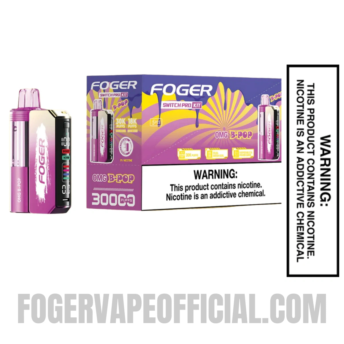 OMG B-POP Foger Switch Pro Vape Kit 30K Puffs