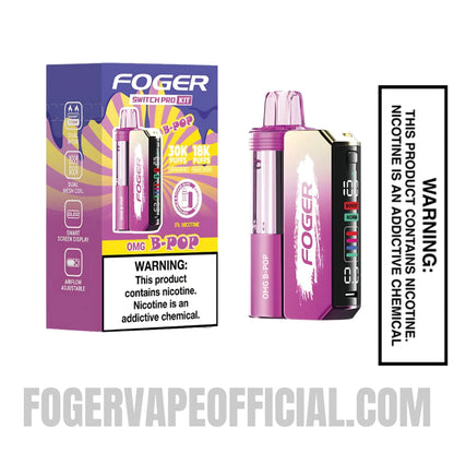 OMG B-POP Foger Switch Pro Vape Kit 30K Puffs With Package Box