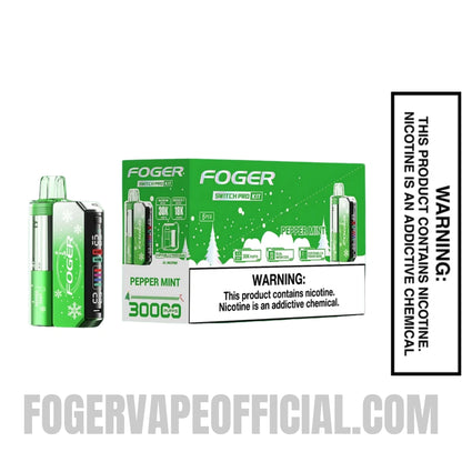 Peppermint Foger Switch Pro Vape Kit 30K Puffs (Holiday Edition) With Bundle Pack