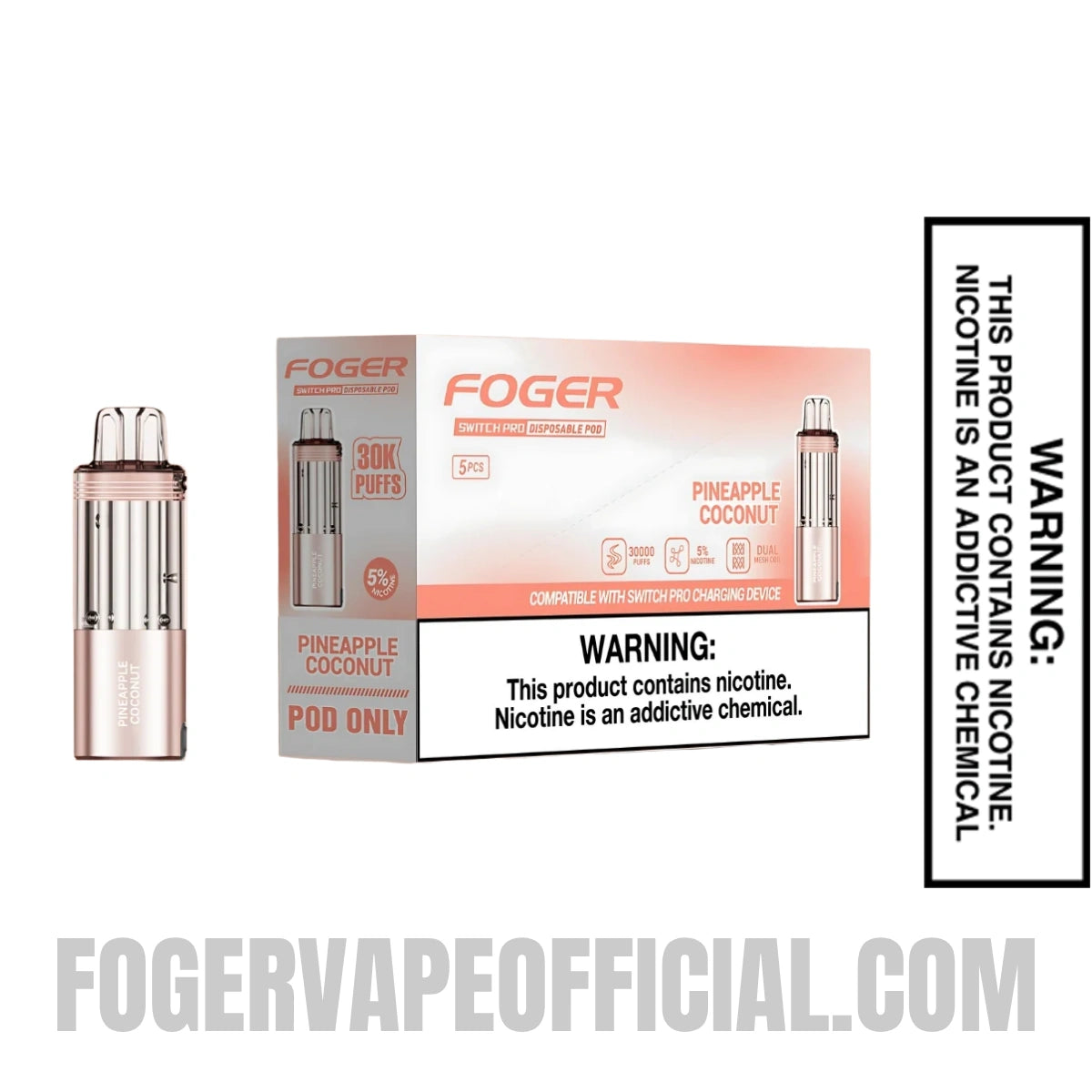 Pineapple Coconut Foger Switch Pro 30K Disposable Pod with Bundle Pack