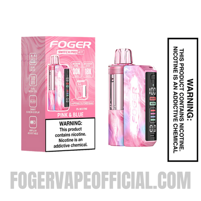 Pink & Blue Foger Switch Pro Kit 30K Puffs