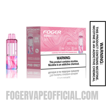 Pink & Blue Foger Switch Pro 30K Disposable Pod