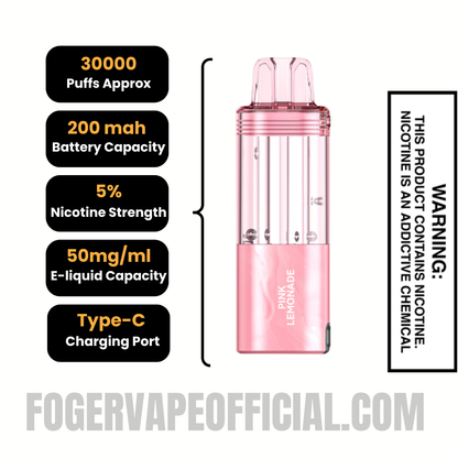 Pink Lemonade Foger Switch Pro 30K Disposable Pod