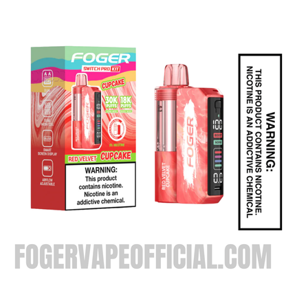 Red Velvet Cupcake Foger Switch Pro Kit 30K Puffs