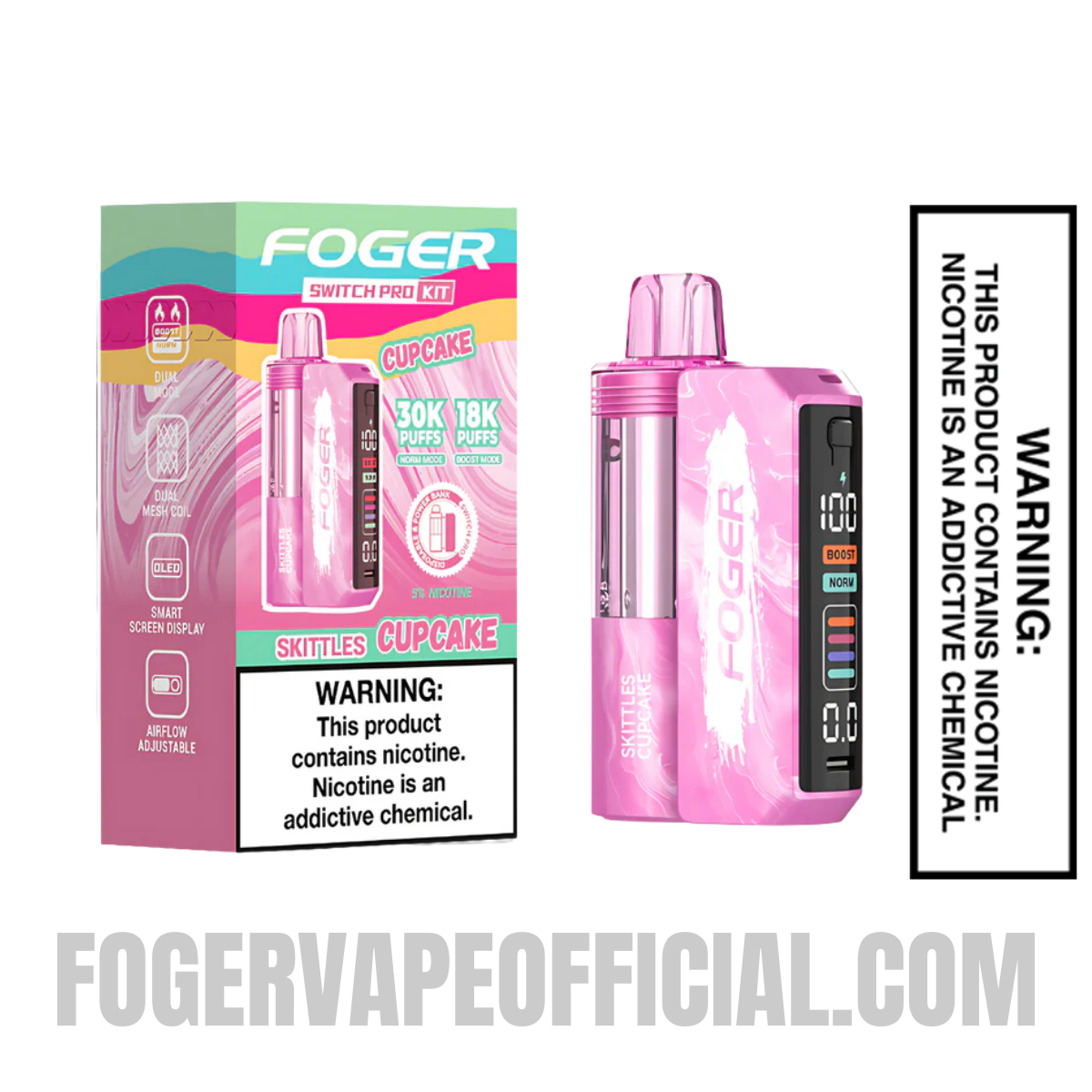Skittles Cupcake Foger Switch Pro Kit 30K Puffs