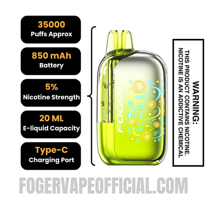 Sour Apple Watermelon Foger Bit 35K Disposable Vape