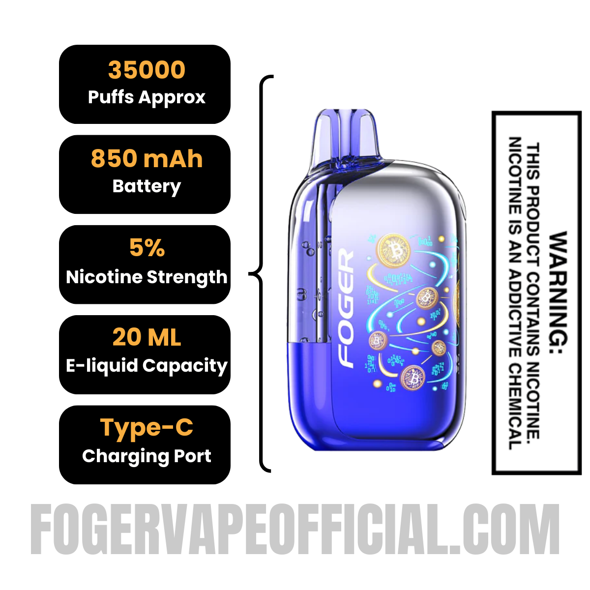 Sour Blackberry Gush Foger Bit 35K Disposable Vape Sour Blackberry Gush Foger Bit 35K Disposable Vape
